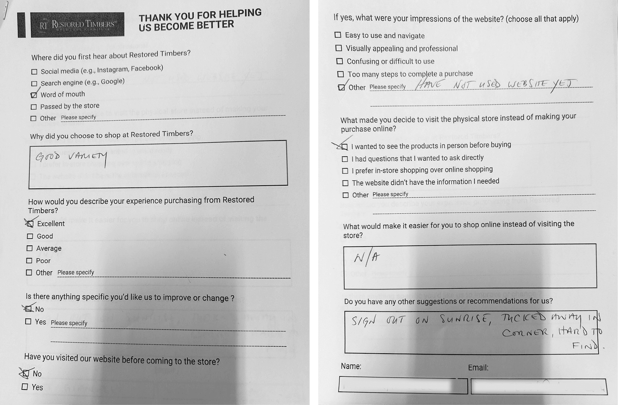 In-Store Survey